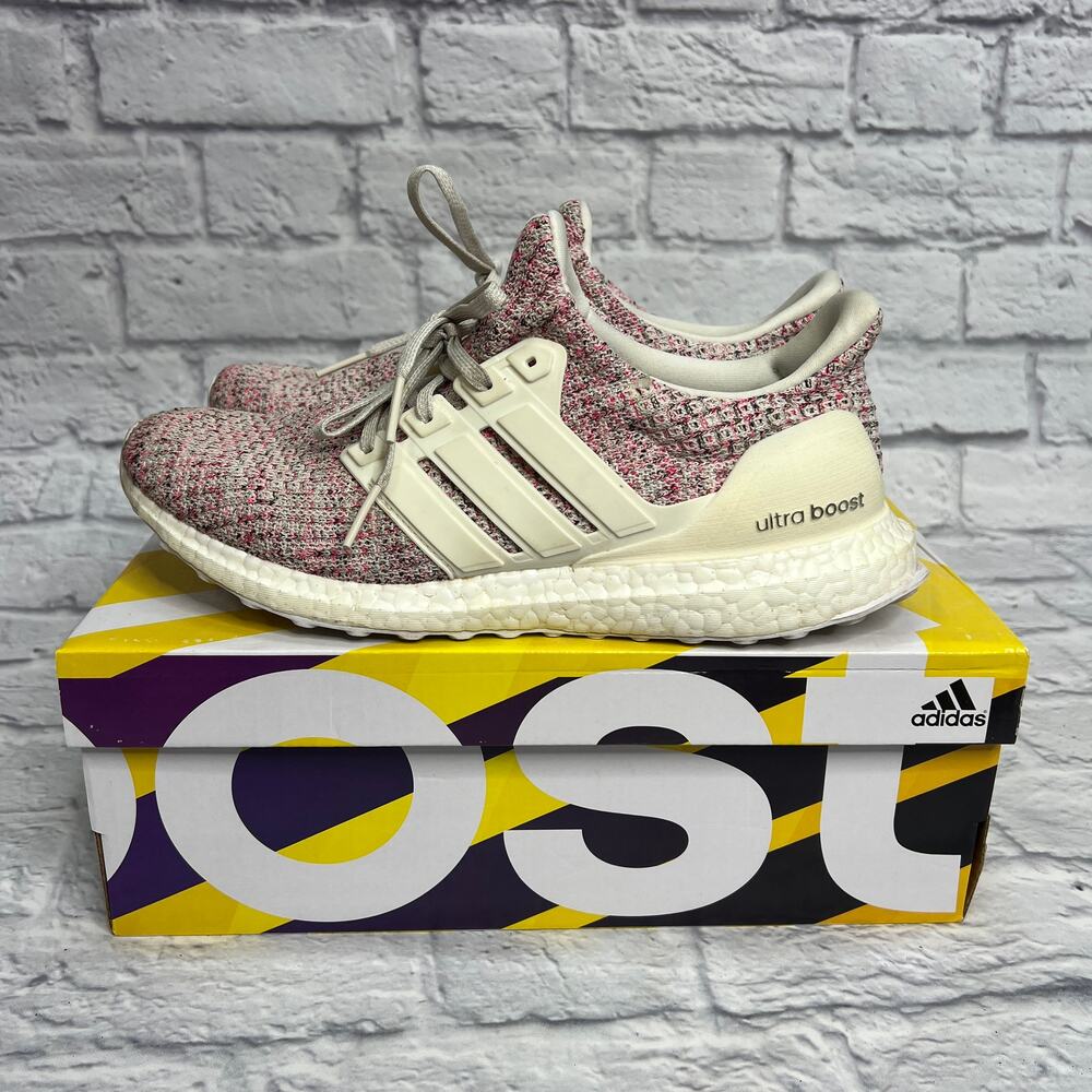 adidas Ultraboost 4.0 Womens Size 10 Pink Static BB6496 Tweed White w Box
